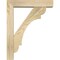 Ekena Millwork Olympic Block Rough Sawn Bracket w/ Offset Brace, Douglas Fir, 4"W x 14"D x 18"H BKT0402X14X18OLY05RDF - alternate 3